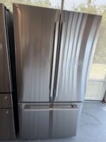 STUDIO 27 cu. ft. SMART Counter Depth 3-Door French Door Refrigerator in PrintProof Stainless Steel with Water and Ice