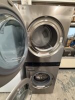 WashTower Stacked SMART Laundry Center 4.5 Cu.Ft. Front Load Washer & 7.4 Cu.Ft. Electric Dryer in Graphite Steel - Image 3