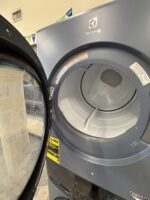 4.4 cu. ft. . Stacked Washer and 8 cu. ft. Electric Dryer Laundry Tower in Blue Denim with LuxCare Wash - Image 3